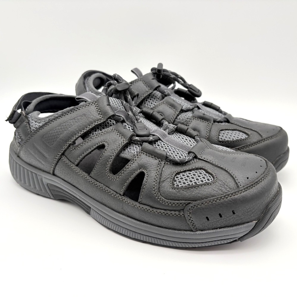 Orthofeet Alpine Orthopedic Fisherman Sandals Mens Size 10.5 4E Black Shoes